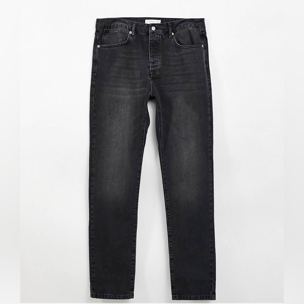 Topman Mens Dark Wash Straight Jeans W34/L34